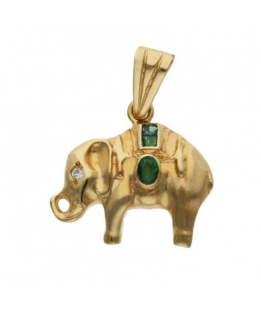 Decorativo testigo SIDA Colgante Elefante de la suerte - oro 18 quilates (18K- 750mm) CB306