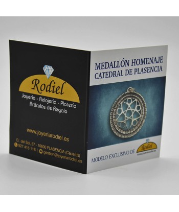 Rosetón Románico Catedral de Plasencia (30mm) en plata 1ª ley