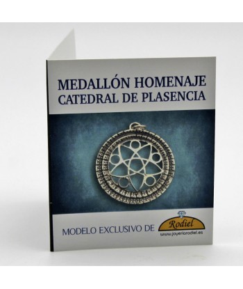 Rosetón Románico Catedral de Plasencia (18mm) en plata 1ª ley