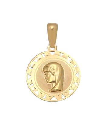Medalla Virgen Niña oro 18 quilates (18K- 750mm) M518 Cruces