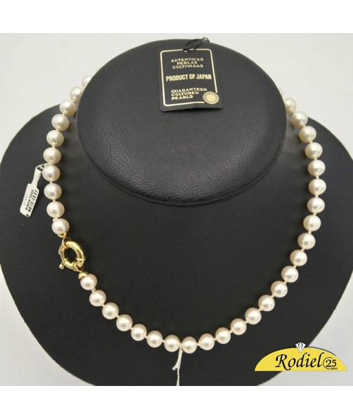 Collar Perlas Cultivadas Japonesas en agua salada 00660089c (8 a con cierre oro