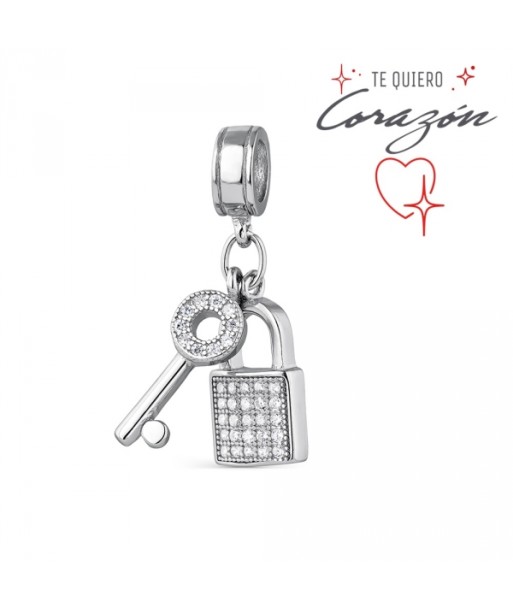 ABALORIO A TU LADO 9095647 Candado corazón y llave Charms de