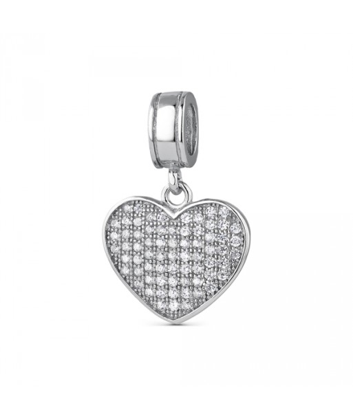 ABALORIO A TU LADO 9095645 Corazón resplandor Charms de plata