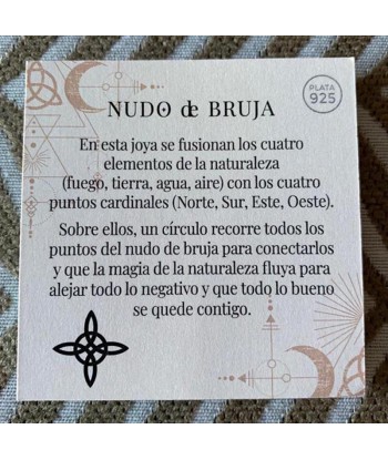 001930315 Pendientes nudo de bruja en plata 1ª Ley 10mm