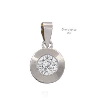 Colgante chatón oro blanco...