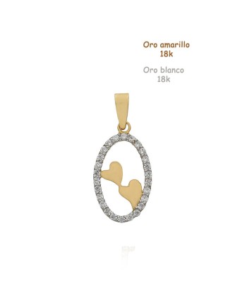 Colgante corazón en oro 18...