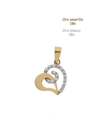 Colgante corazón en oro 18...