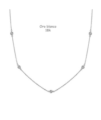 Gargantilla oro blanco 18k...