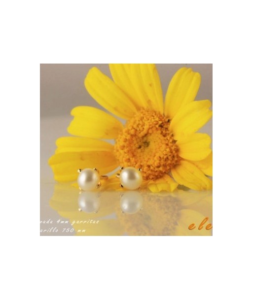 Pendientes ELES 67A-7002/6P perlas 4mm Pendientes niña & bebe