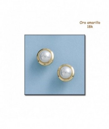 Pendientes oro 18 quilates (18K- 750mm) P497-6mm Pendientes