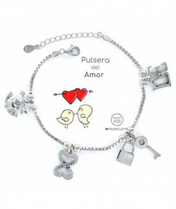 Pulsera Plata 1ª Ley 9101777 Amor, enamorados Pulseras de